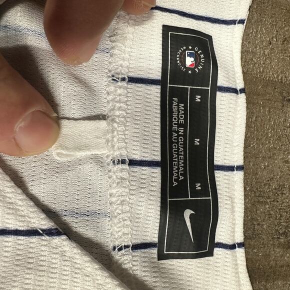 Nike New York Yankees Derek Jeter Pinstripe Home Jersey Men's Size Medium White - Picture 7 of 10